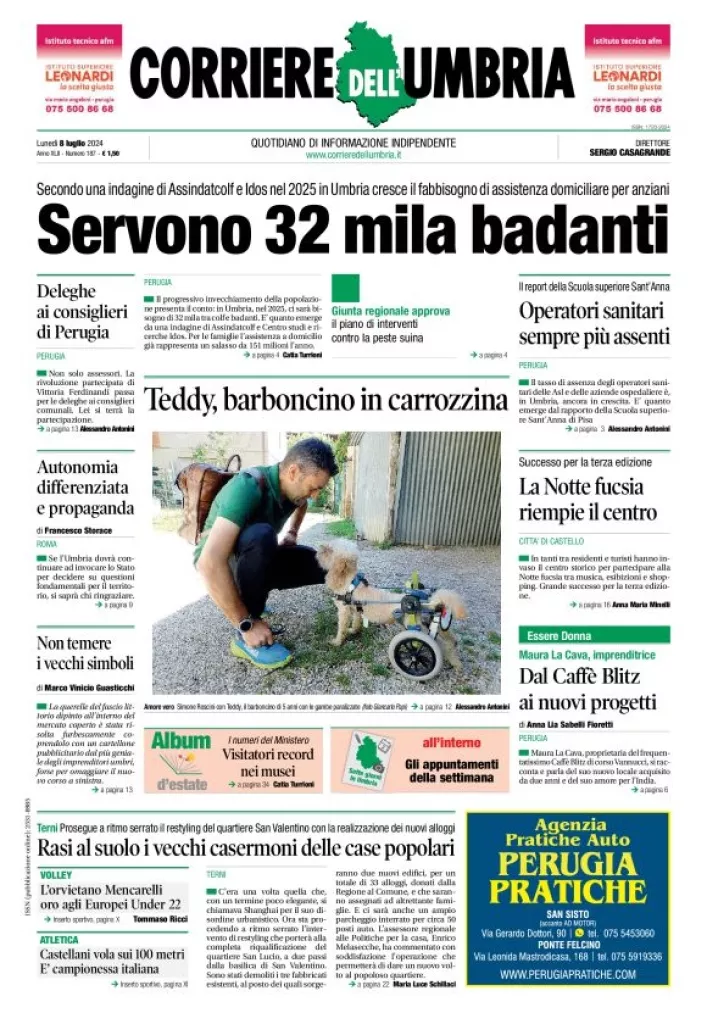 Prima-pagina-corriere umbria-del-2024-07-08